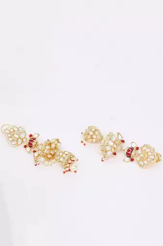 Red Gold Rhodium Earings