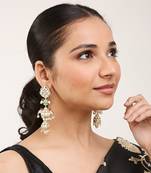 Green Gold Rhodium Earings