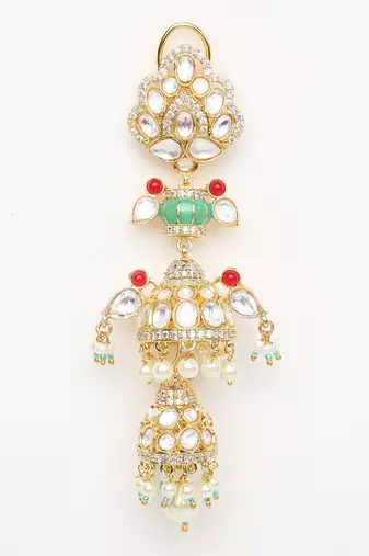 Green Gold Rhodium Earings