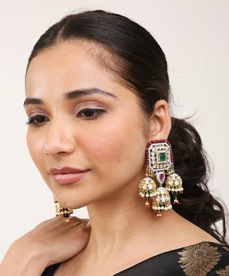 Pink Gold Rhodium Earings 1