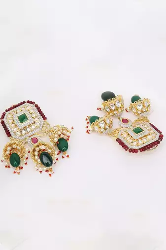 Pink Gold Rhodium Earings