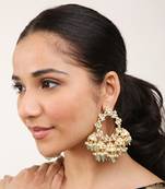 Green Gold Rhodium Earings