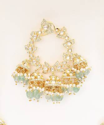 Green Gold Rhodium Earings 2