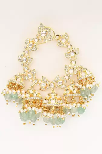 Green Gold Rhodium Earings