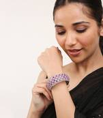 Pink Silver Rhodium Bracelet