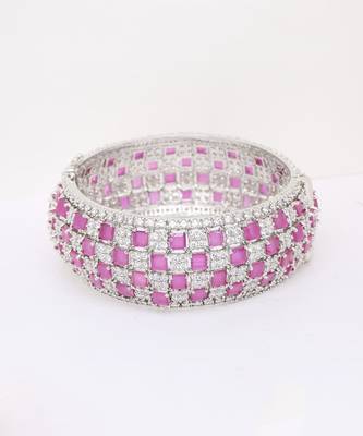 Pink Silver Rhodium Bracelet 3