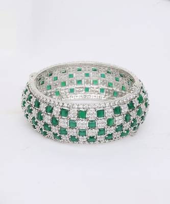 Green Silver Rhodium Bracelet 2