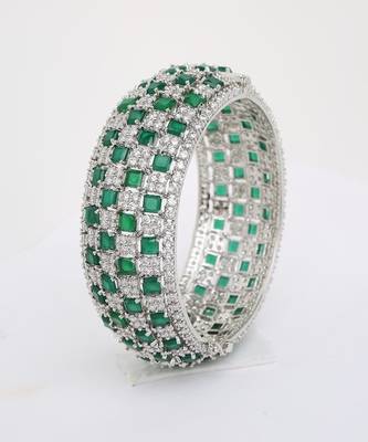 Green Silver Rhodium Bracelet 3