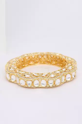 Colourless Gold Rhodium Kada