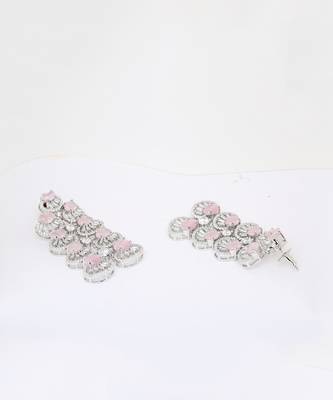 Pink Silver Rhodium N.Set 4