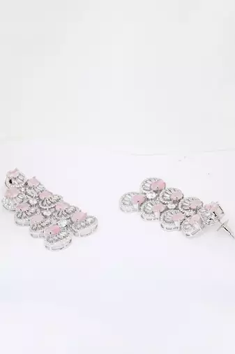 Pink Silver Rhodium N.Set