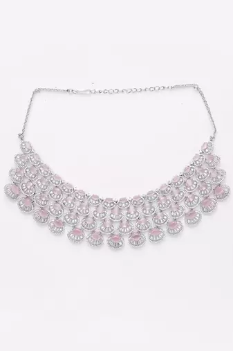 Pink Silver Rhodium N.Set