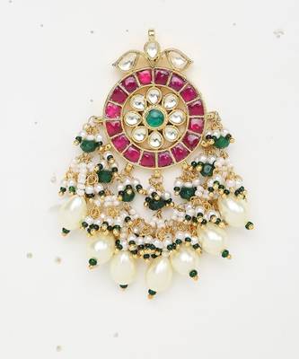Green Gold Rhodium Kundan Set 2