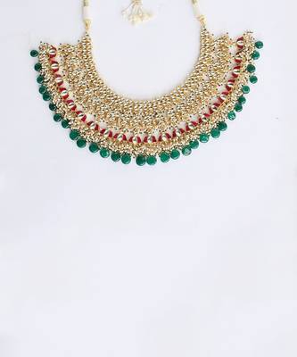 Green Gold Rhodium Kundan Set 6