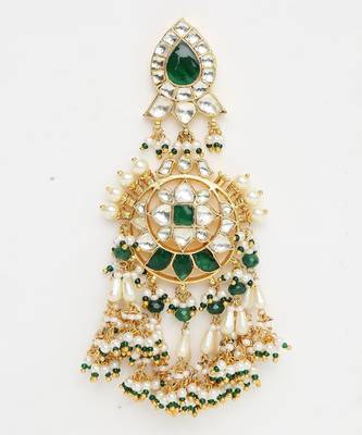 Green Gold Rhodium Kundan Set 1