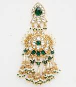 Green Gold Rhodium Kundan Set