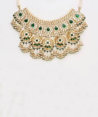 Green Gold Rhodium Kundan Set 4