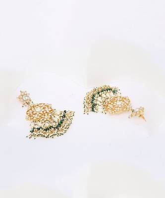Green Gold Rhodium Kundan Set 6