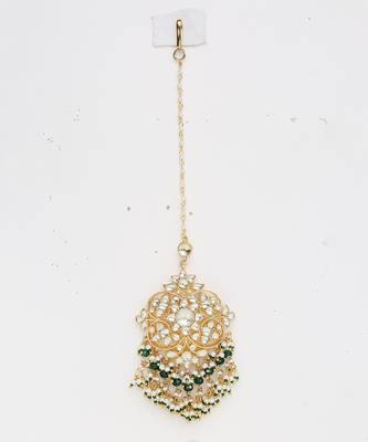 Green Gold Rhodium Kundan Set 8