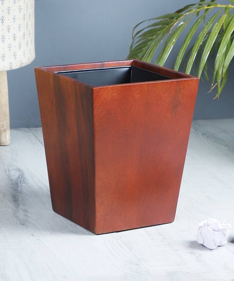 Dwindle Wastebasket From Mahogany Collection
