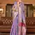 Kashmiri Purple Womens Handloom Cotton Banarasi Style Silk Saree With Blouse