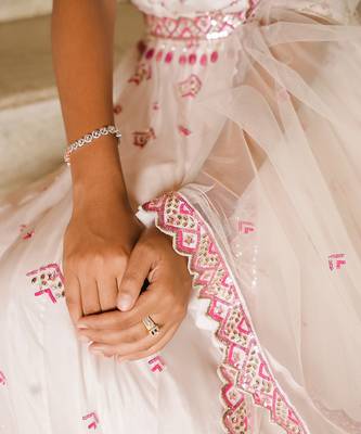 Icy Pink Anarkali Set 2