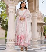 Icy Pink Anarkali Set
