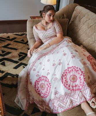 Icy Pink Lehenga Set 3
