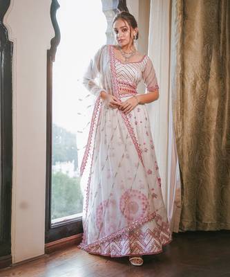 Icy Pink Lehenga Set 4