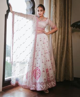 Icy Pink Lehenga Set 1