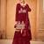 Maroon embroidered georgette salwar
