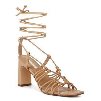 Strings Attach Braided Tie Up Block Heeled Sandal
 1