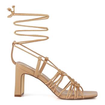 Strings Attach Braided Tie Up Block Heeled Sandal
 2