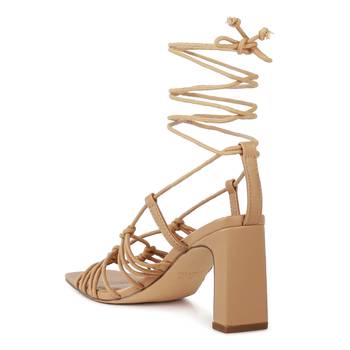 Strings Attach Braided Tie Up Block Heeled Sandal
 3