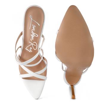 White High Heeled Sandals 5