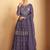 Purple embroidered georgette salwar