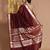 Garnet Red Silk Handwoven Saree With Temple Borders And Ethnic Patterns