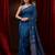 Cobalt Blue Pure Cotton Handwoven Saree With Paisley Motifs And Woven Zari Designs