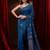 Cobalt Blue Pure Cotton Handwoven Saree With Paisley Motifs And Woven Zari Designs