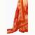 Orange embroidered georgette saree with blouse