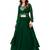 Elegant Georgette Green Mirror Work Lehenga Choli With Jacket For Party Wear