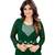 Elegant Georgette Green Mirror Work Lehenga Choli With Jacket For Party Wear