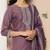 Purple plain silk ethnic-kurtis