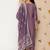Purple plain silk ethnic-kurtis