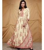 Designer casual Offwhite Dola Silk Gown