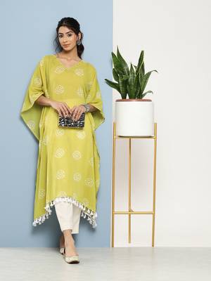 Green printed cotton kurtas-and-kurtis 1