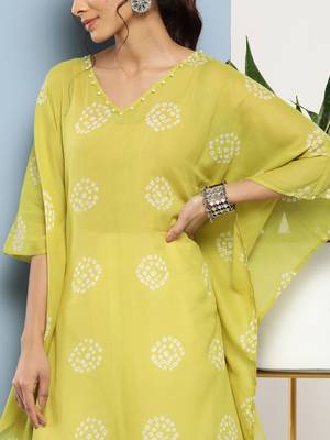 Green printed cotton kurtas-and-kurtis 5