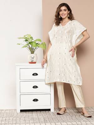White printed chanderi kurtas-and-kurtis 2