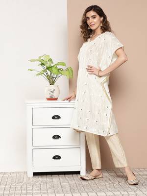 White printed chanderi kurtas-and-kurtis 3