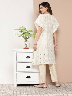 White printed chanderi kurtas-and-kurtis 4